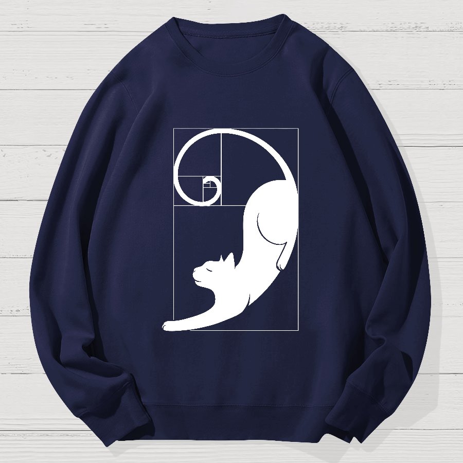 Fibonacci Kittens Geek Cotton Sweatshirt