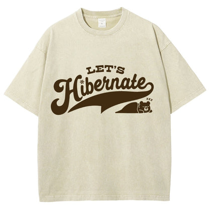 Team Bear Let's Hibernate Vintage Distressed T-shirt