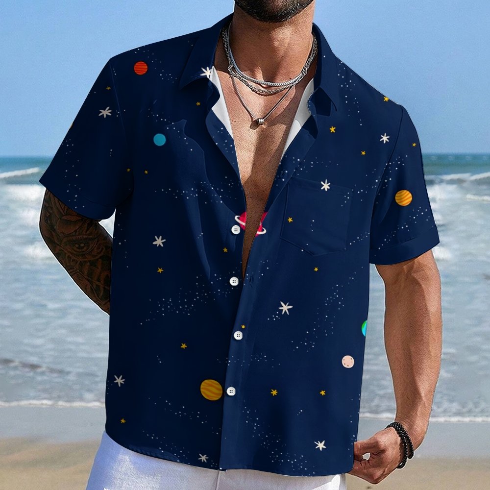 Galaxy Planet Series Print Geeky Shirt