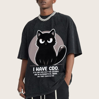 OCD vs CDO Vintage Distressed T-shirt