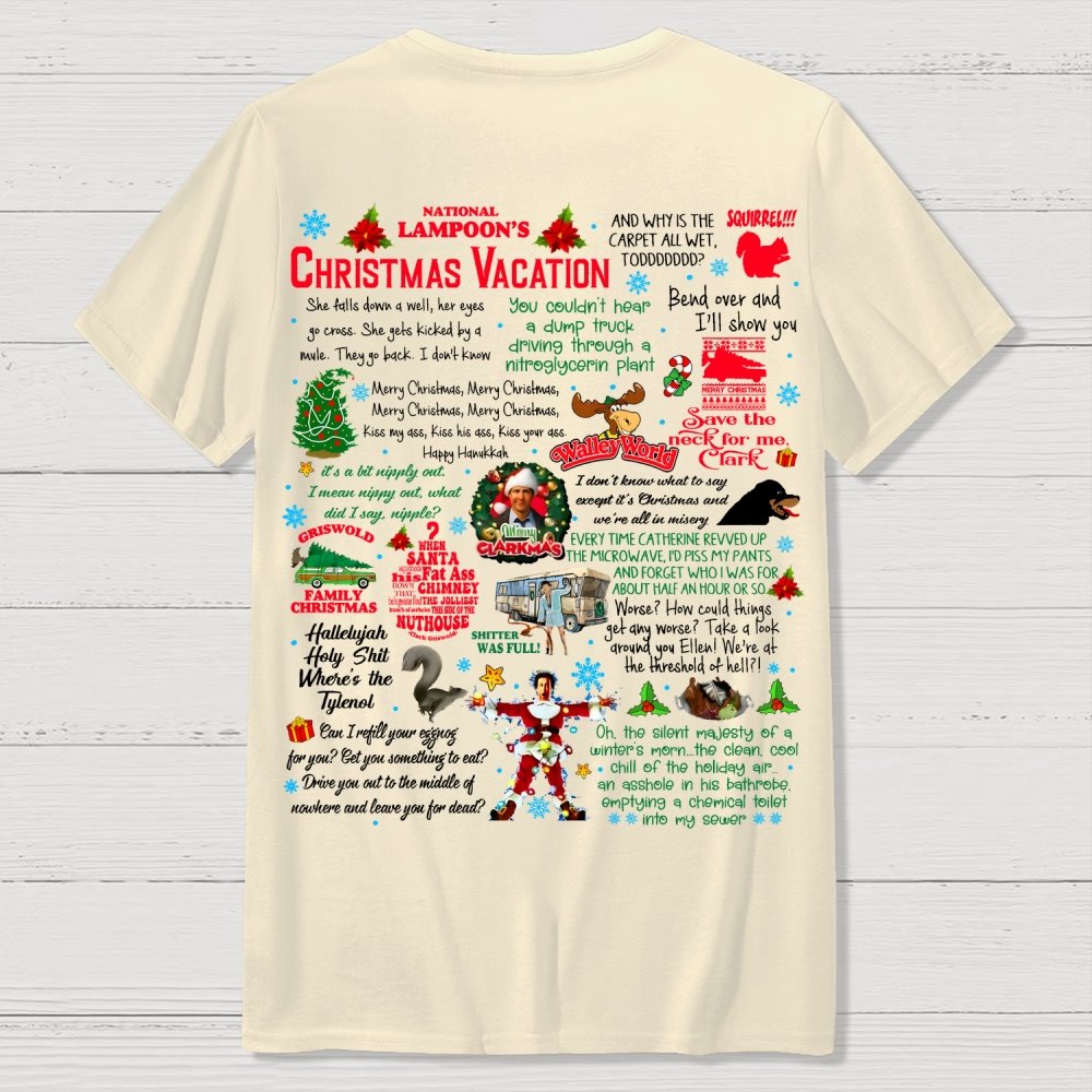 Holiday Vacation Quote Front And Back Printing Geek T-Shirt