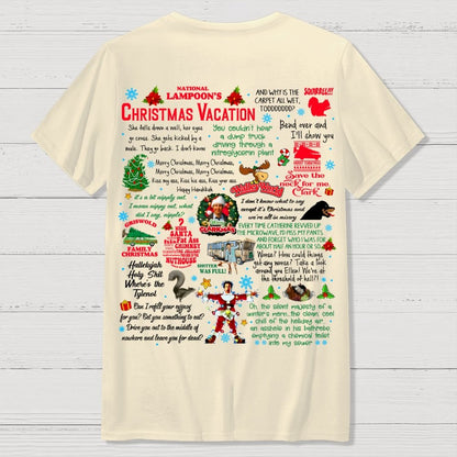 Holiday Vacation Quote Front And Back Printing Geek T-Shirt