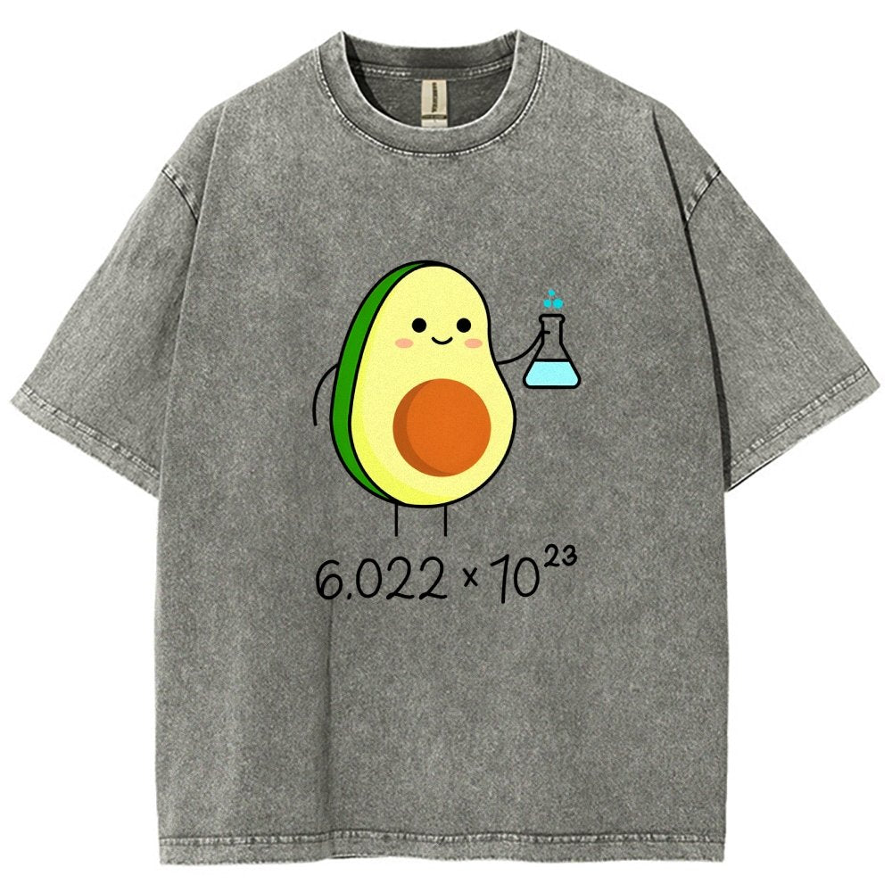 Avogadro's Number Pun. Cute Avocado Chemist Vintage Distressed T-shirt