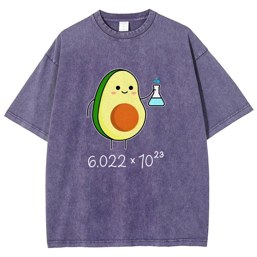 Avogadro's Number Pun. Cute Avocado Chemist Vintage Distressed T-shirt