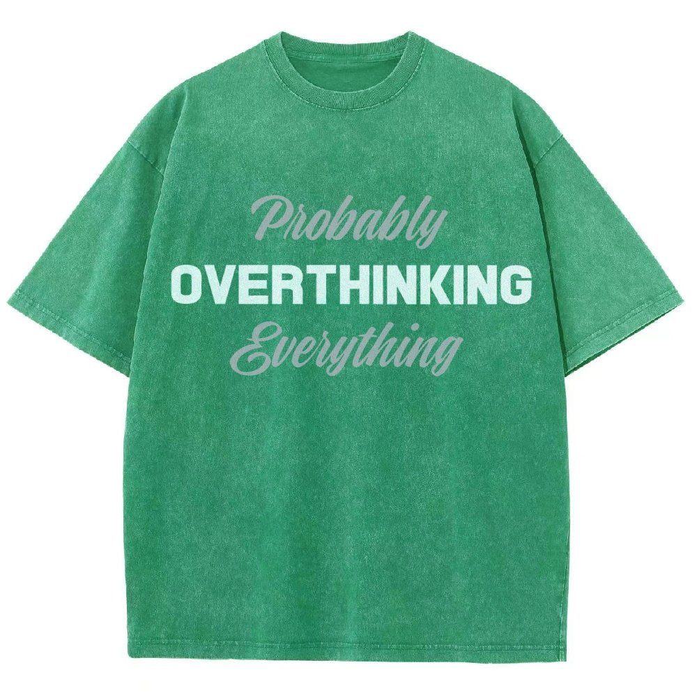 Probably Overthinking Everything Vintage Distressed T-shirt