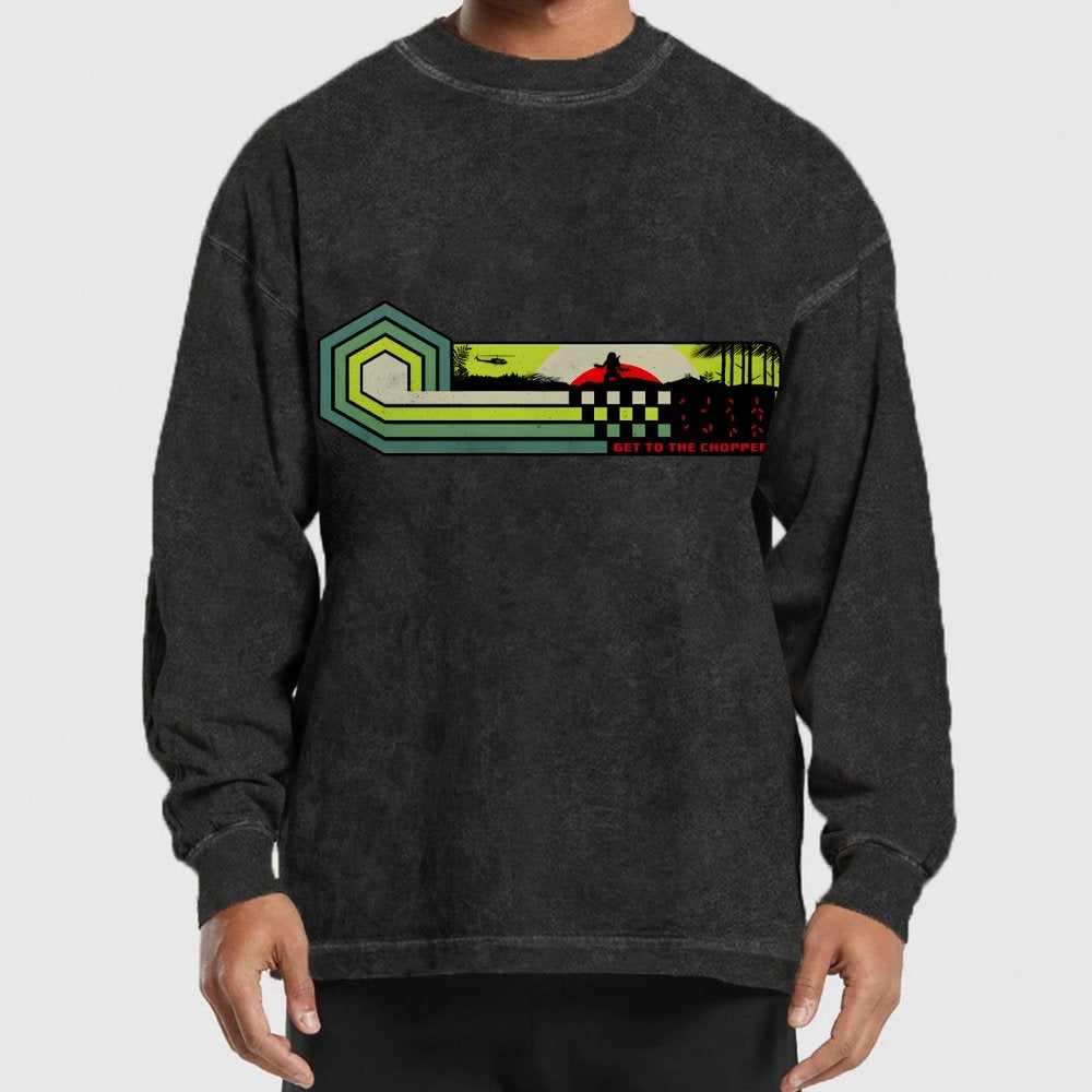 Get To The Chopper Washed Long Sleeve Tee