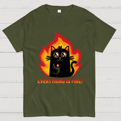 Everything Is Fine Geek T-Shirt