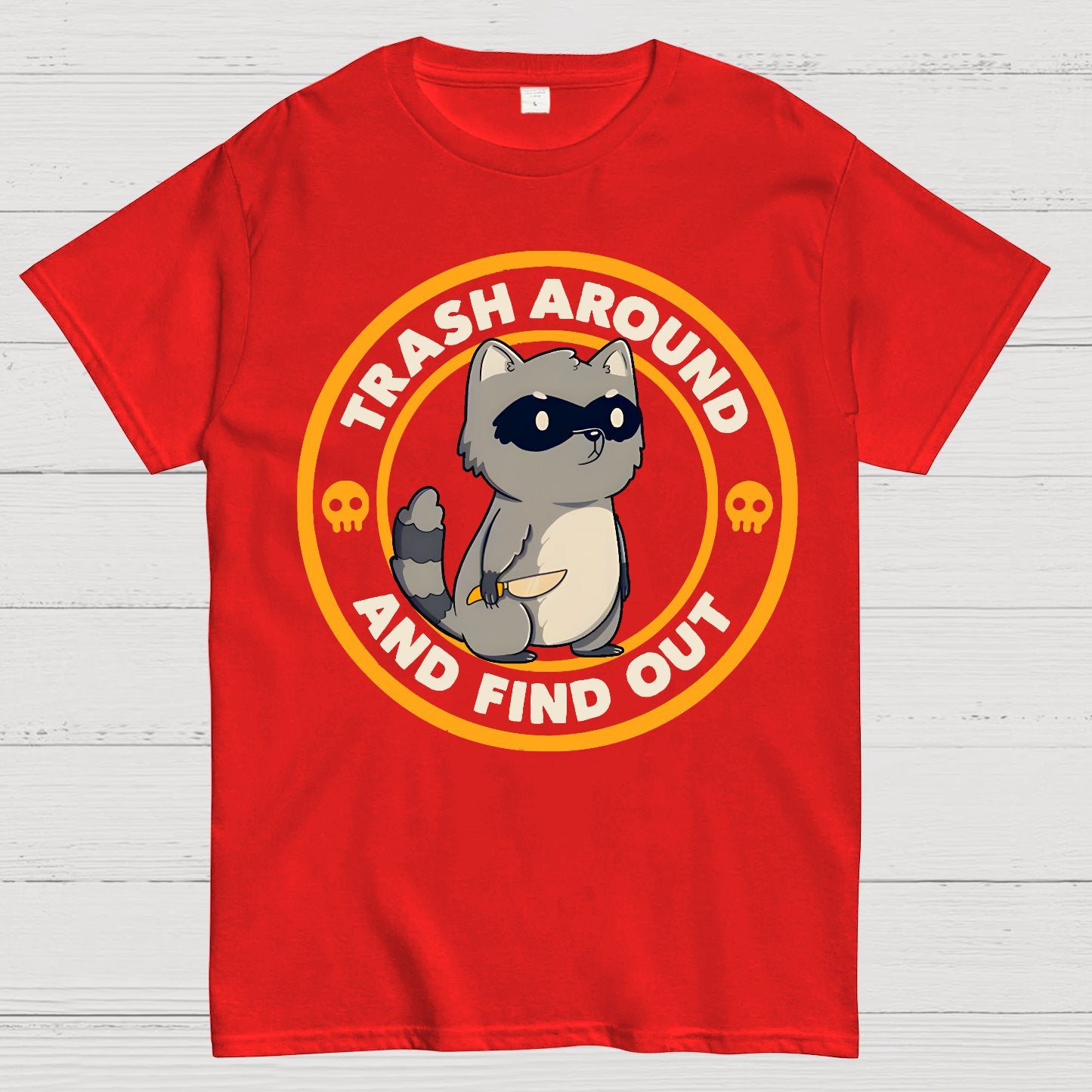 Trash Around Raccoon Geek T-Shirt