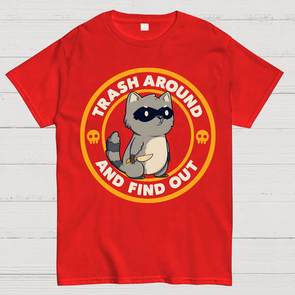 Trash Around Raccoon Geek T-Shirt