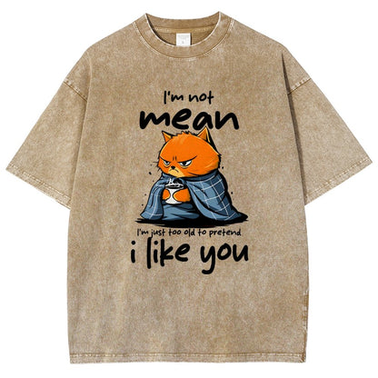 I Am Not Mean Vintage Distressed T-shirt