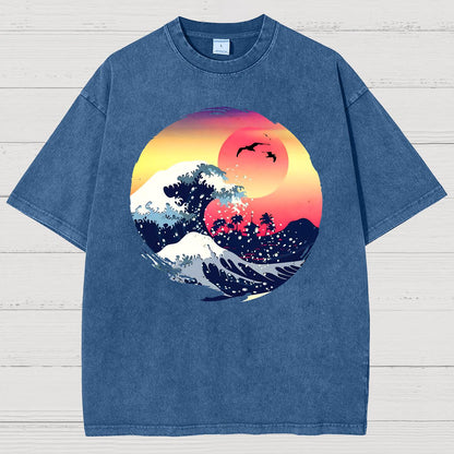 Retro Waves Vintage Distressed T-shirt