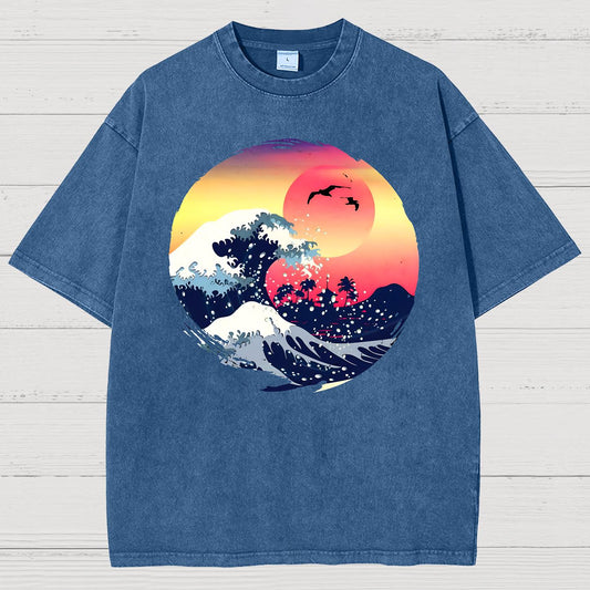 Retro Waves Vintage Distressed T-shirt