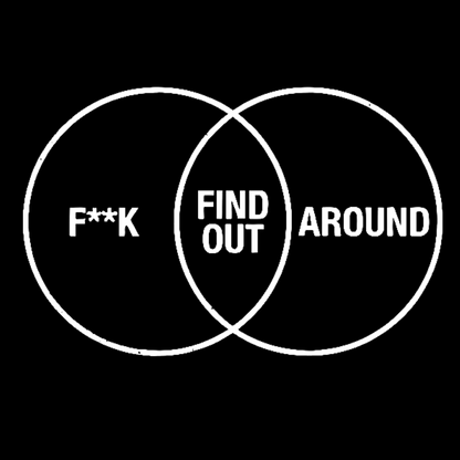 F Around and Find Out Venn Diagram Geeky T-Shirt