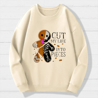 Cut My Life Into Pieces Gingerbread Geek Cotton Sweatshirt