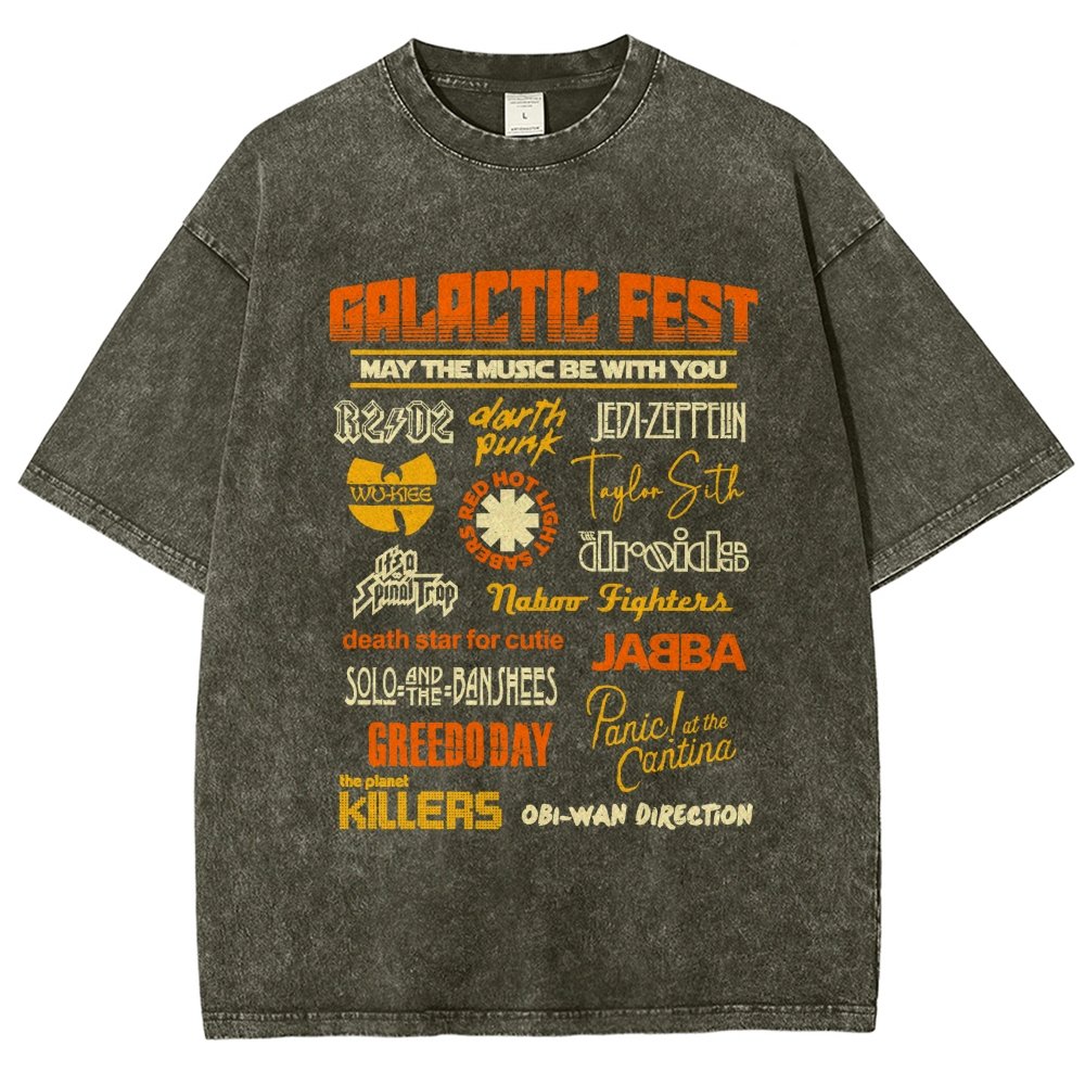 Galactic Fest Vintage Distressed T-shirt