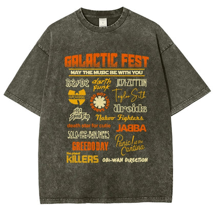 Galactic Fest Vintage Distressed T-shirt