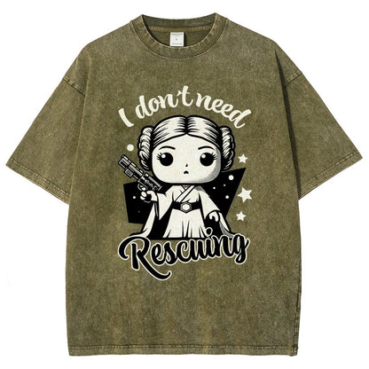 I Don't Need Rescuing Vintage Distressed T-shirt