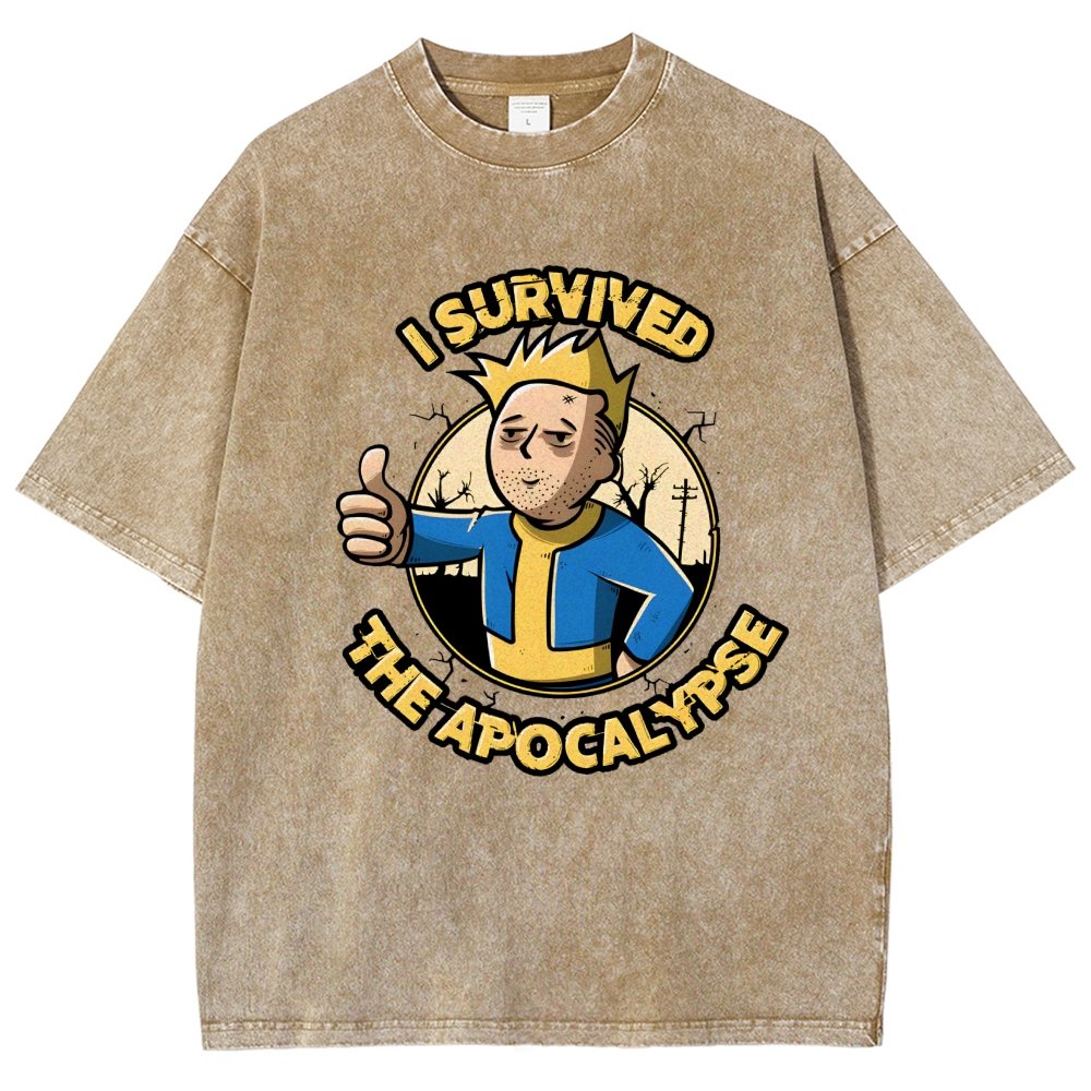 I Survived the Apocalypse Vintage Distressed T-shirt