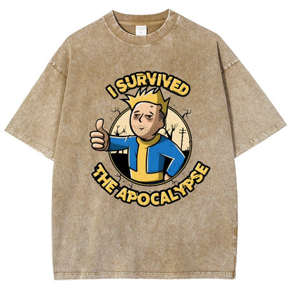 I Survived the Apocalypse Vintage Distressed T-shirt
