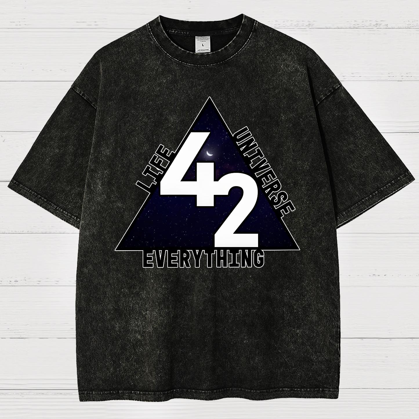 Life, the Universe, and Everything Vintage Distressed T-shirt