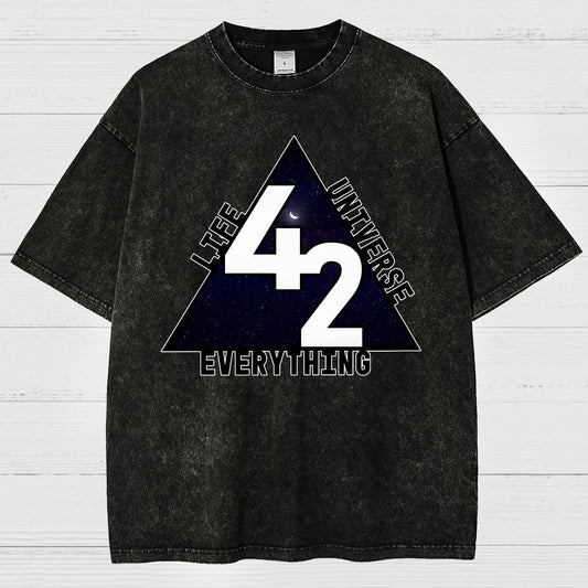 Life, the Universe, and Everything Vintage Distressed T-shirt