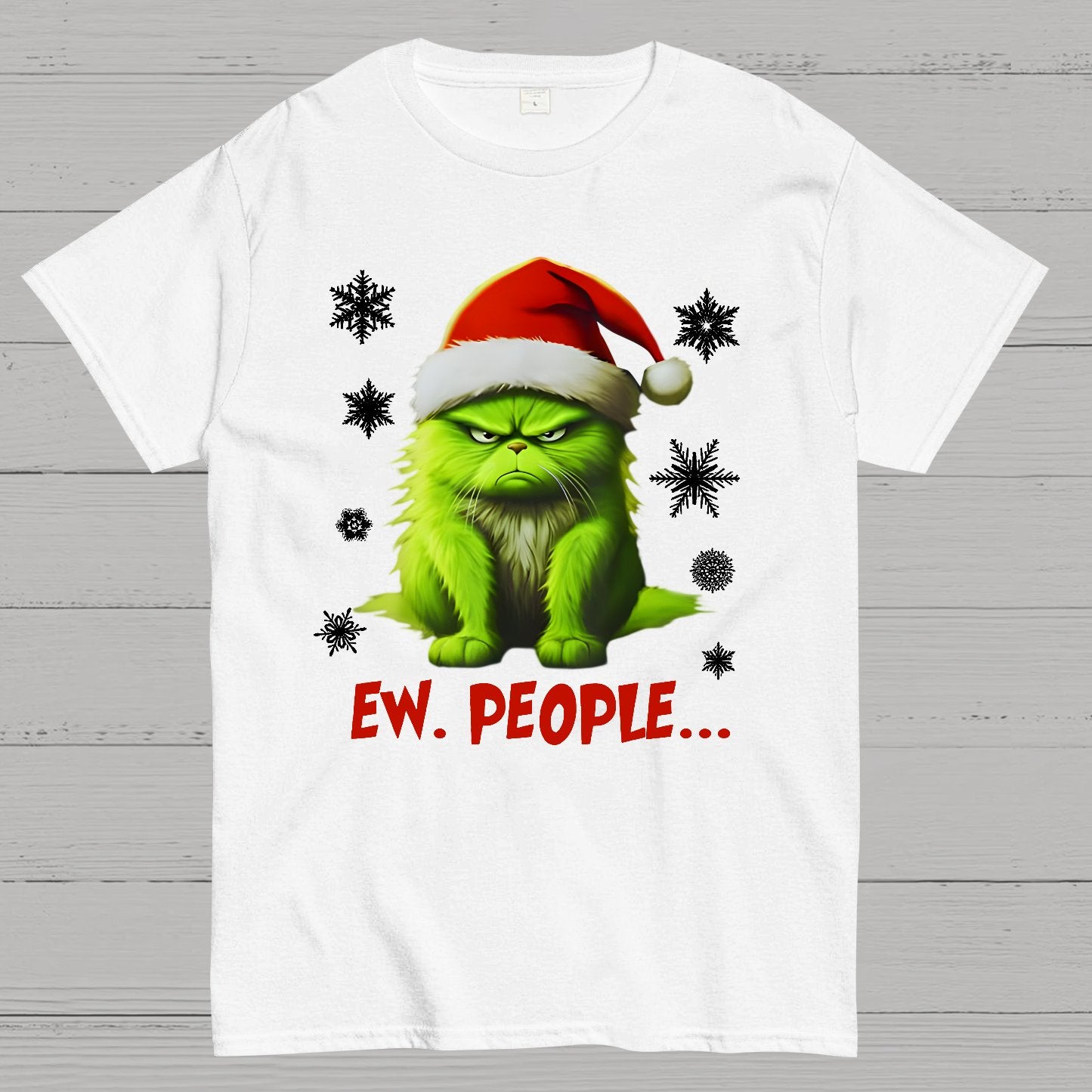 Funny Christmas Cat Geek T-Shirt