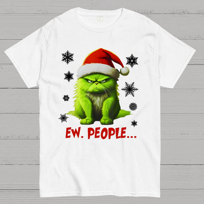 Funny Christmas Cat Geek T-Shirt
