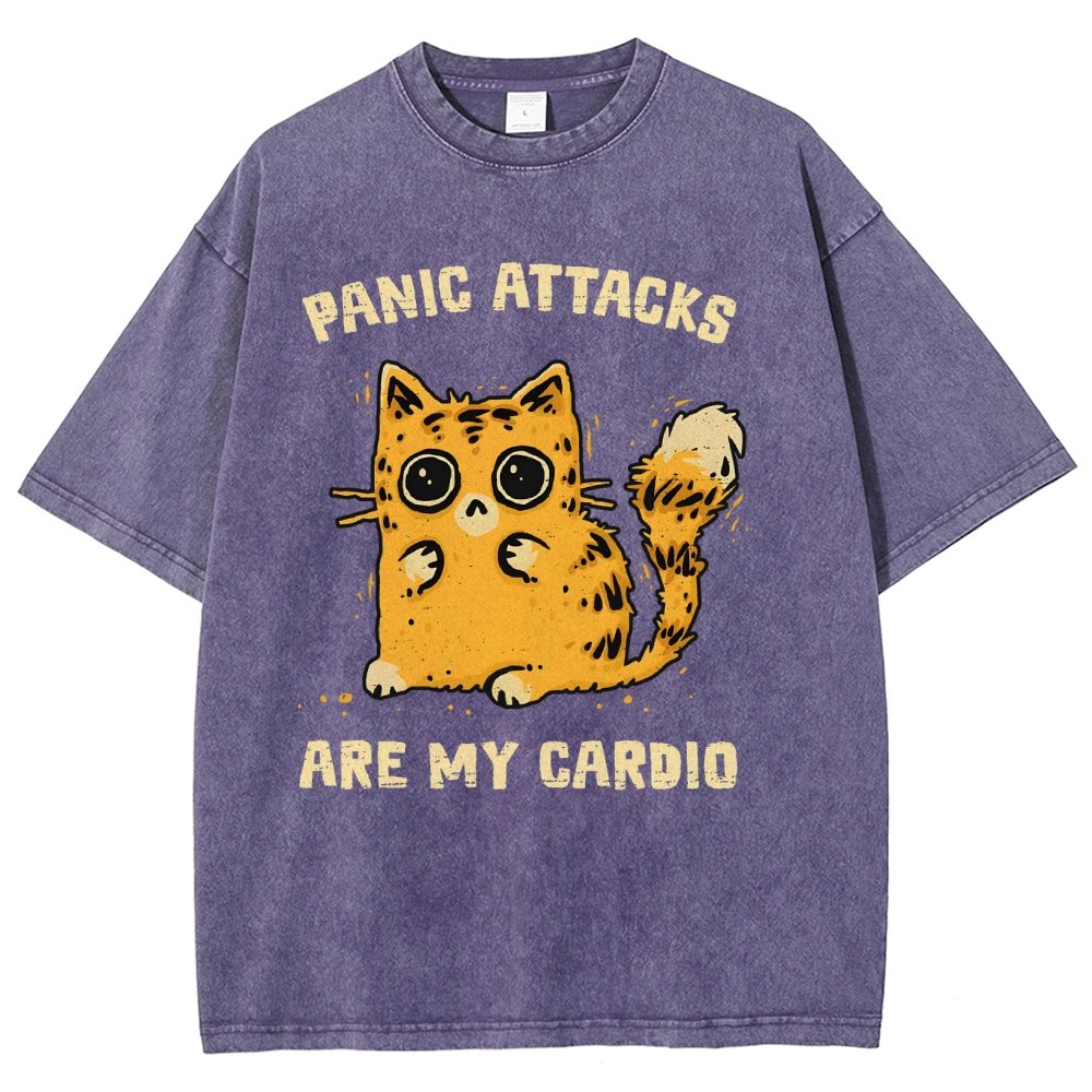 Panic Attacks Are My Cardio Vintage Distressed T-shirt