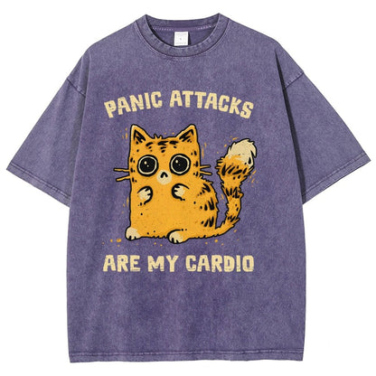 Panic Attacks Are My Cardio Vintage Distressed T-shirt