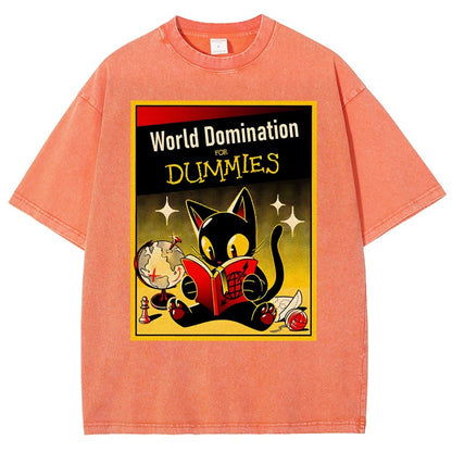 World Domination For Dummies Vintage Distressed T-shirt