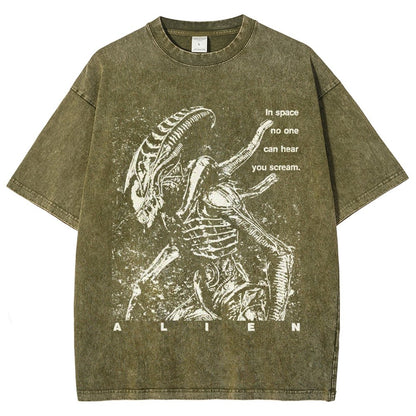 No One Can Hear You Scream Vintage Distressed T-shirt