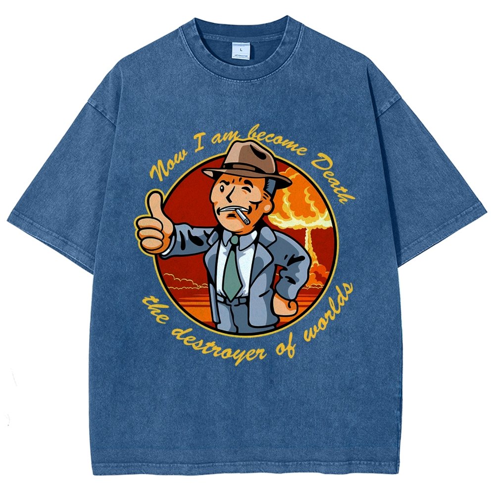 Oppen Boy-Now I am become Death, the destroyer of worlds. Vintage Distressed T-shirt