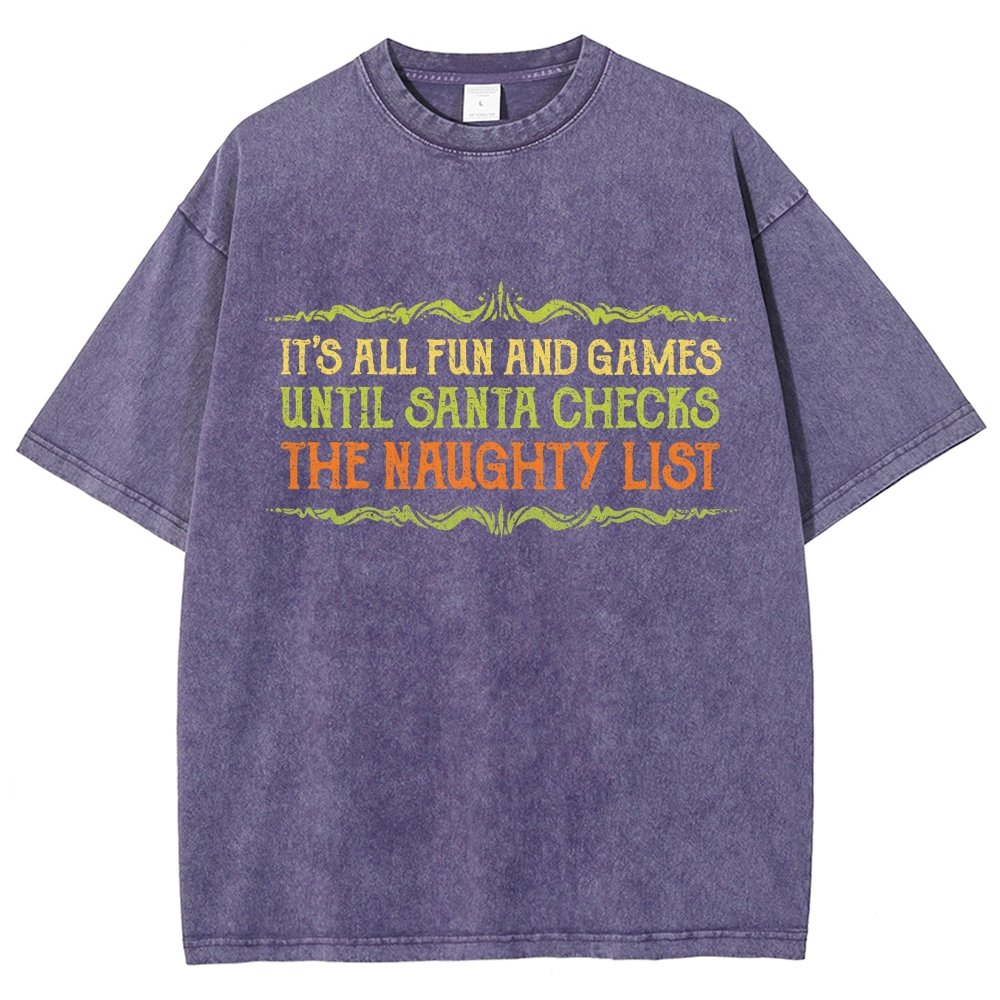 The Naughty List Vintage Distressed T-shirt