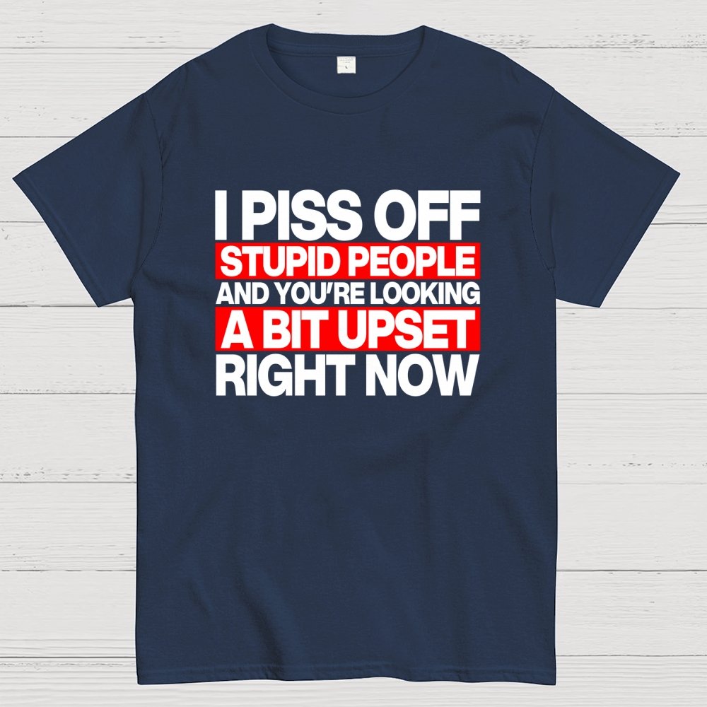 I piss off stupid people and you're looking a bit upset right now Geek T-Shirt