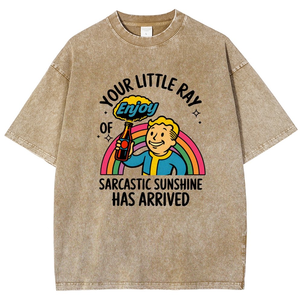 Your Little Ray of Sarcastic Sunshine Has Arrived Vintage Distressed T-shirt