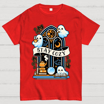 Stay cozy cute ghosts Unisex Geek T-Shirt