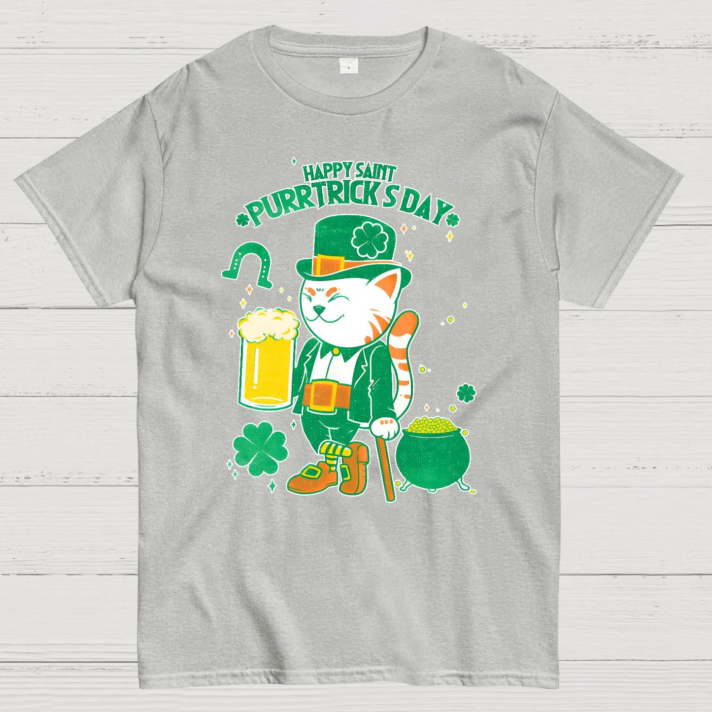 Cat St. Patrick's Day Geek T-Shirt