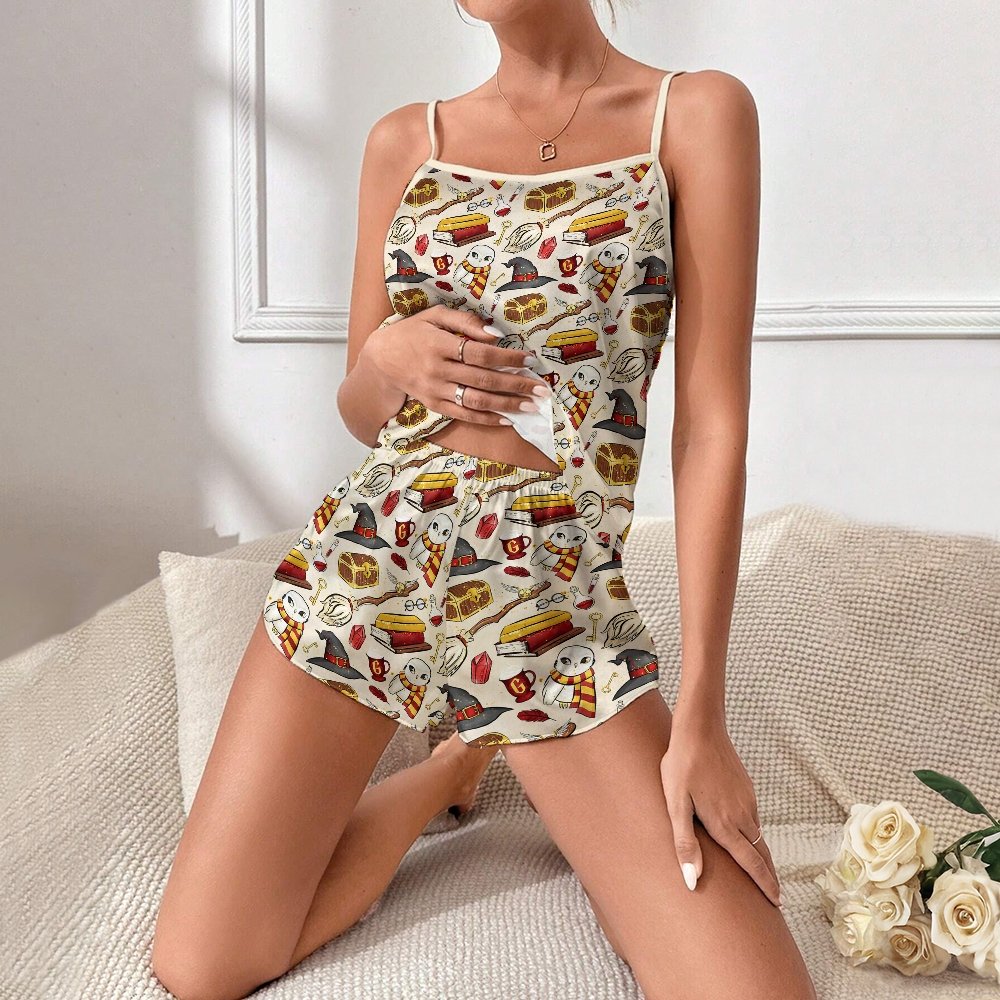 Wise Owl Women's Geek Suspender Cami Set