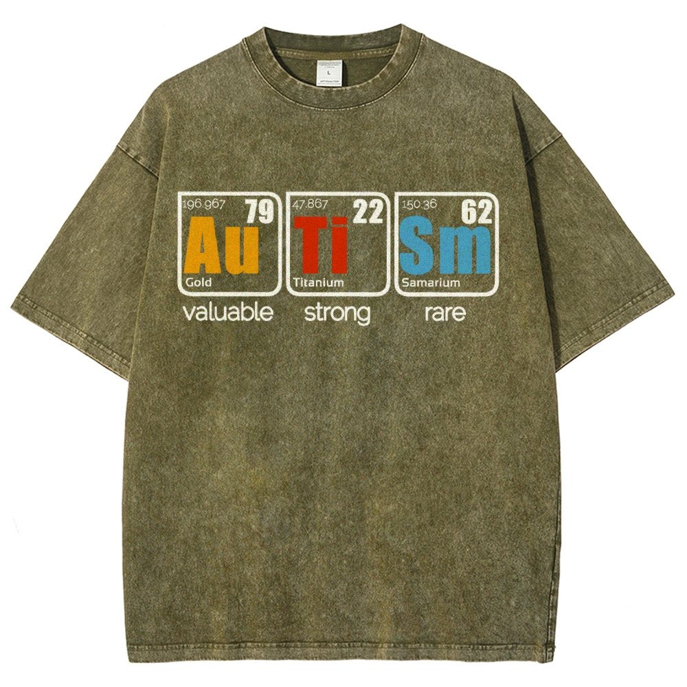 Autism Periodic Table Vintage Distressed T-shirt