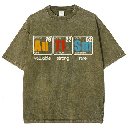 Autism Periodic Table Vintage Distressed T-shirt