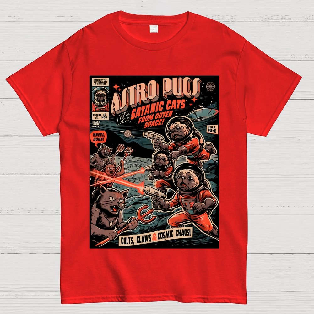 Astro Pugs Geek T-Shirt