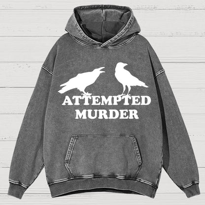 Attempted Murder Vintage Distressed Hoodie
