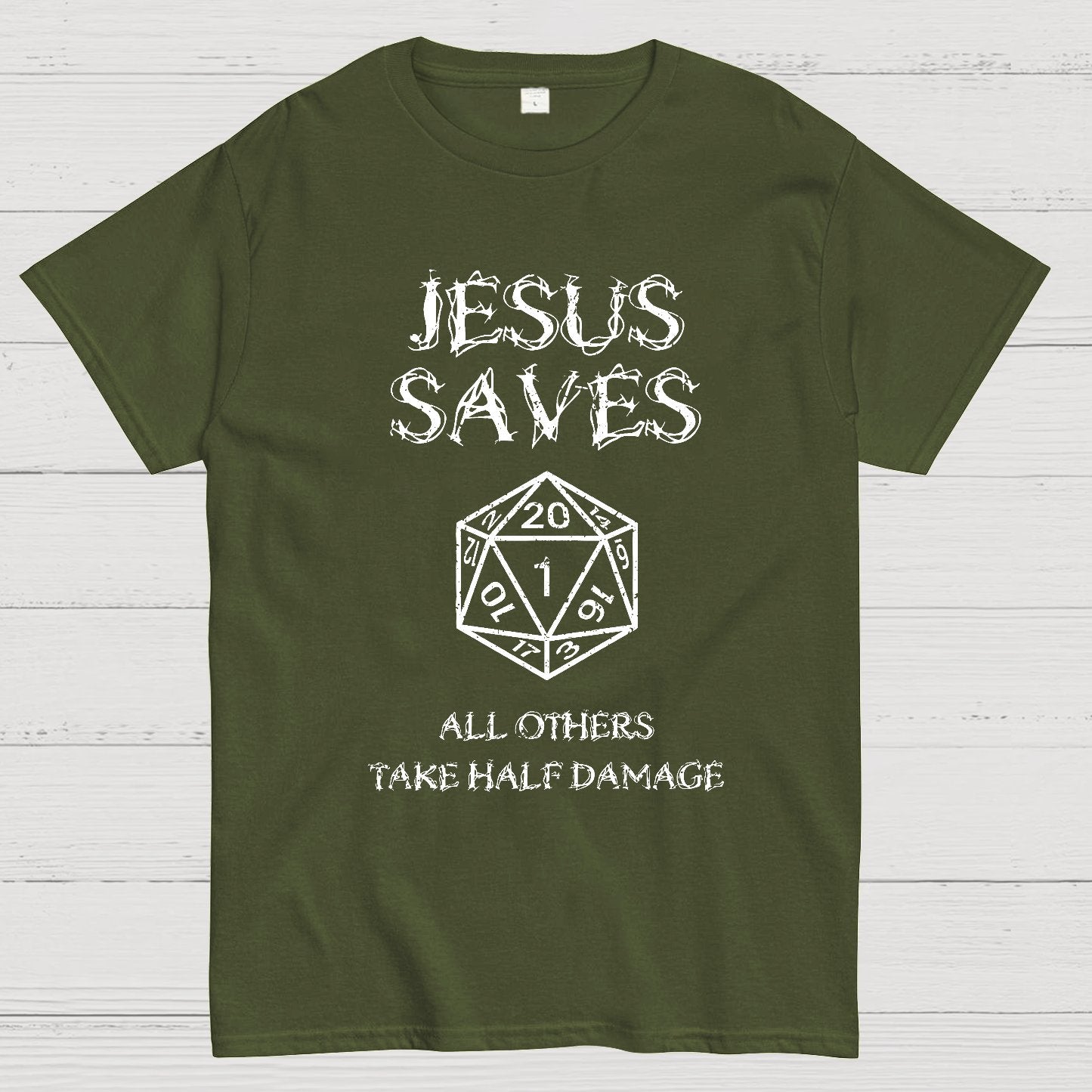 Jesus Saves Berryse che tales 4 posts of damage Geek T-Shirt