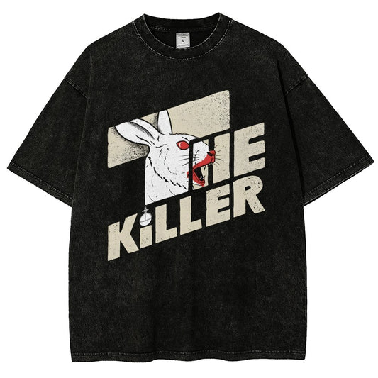 The Glowing Rabbit Vintage Distressed T-shirt