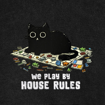 We Play By House Rules Vintage Distressed Hoodie