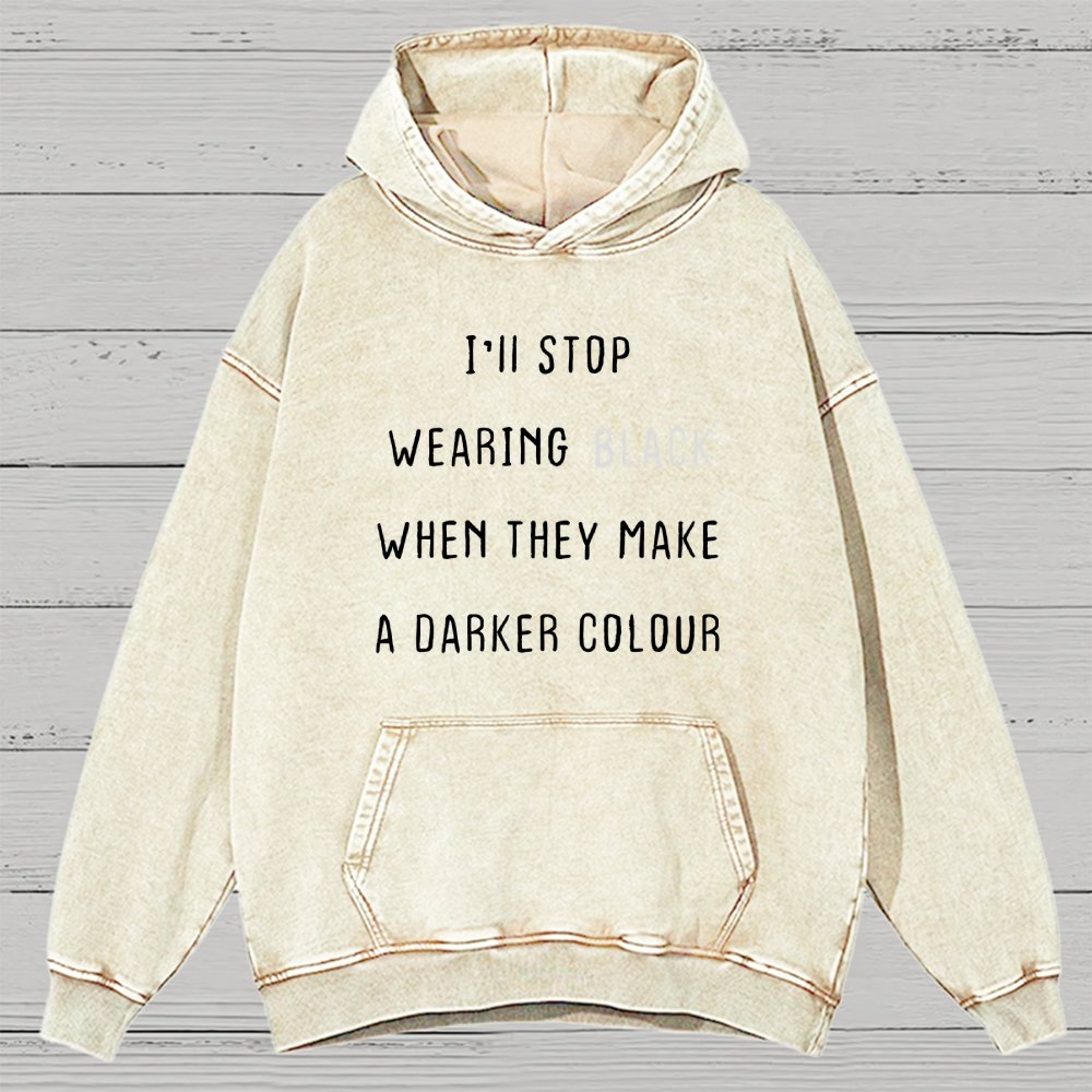Wearing Black Vintage Distressed Hoodie