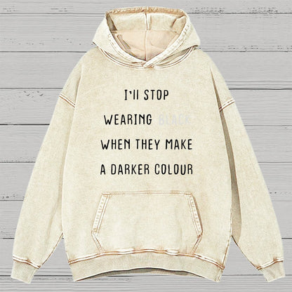 Wearing Black Vintage Distressed Hoodie