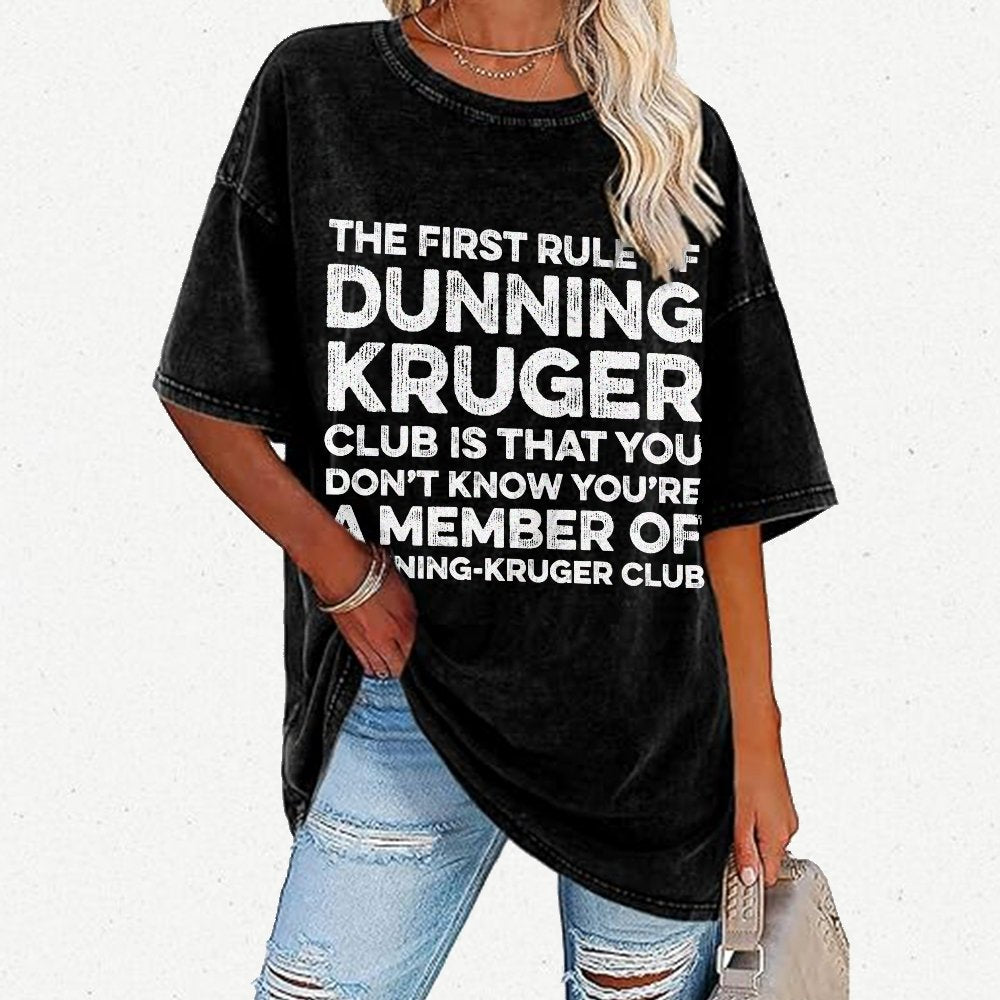 Dunning Kruger Club Vintage Distressed T-shirt