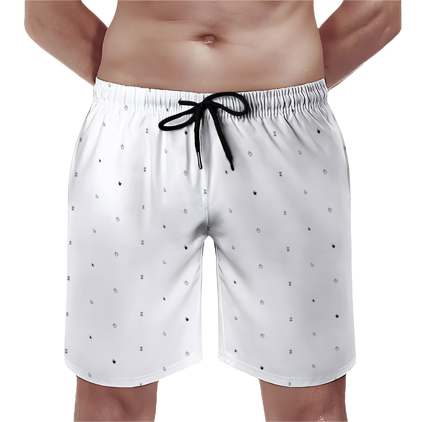 Mouse White Geek Shorts