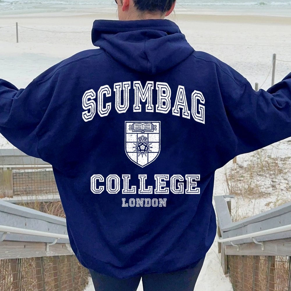 Scumbag College Unisex Printed Back Unisex Cotton Hoodie